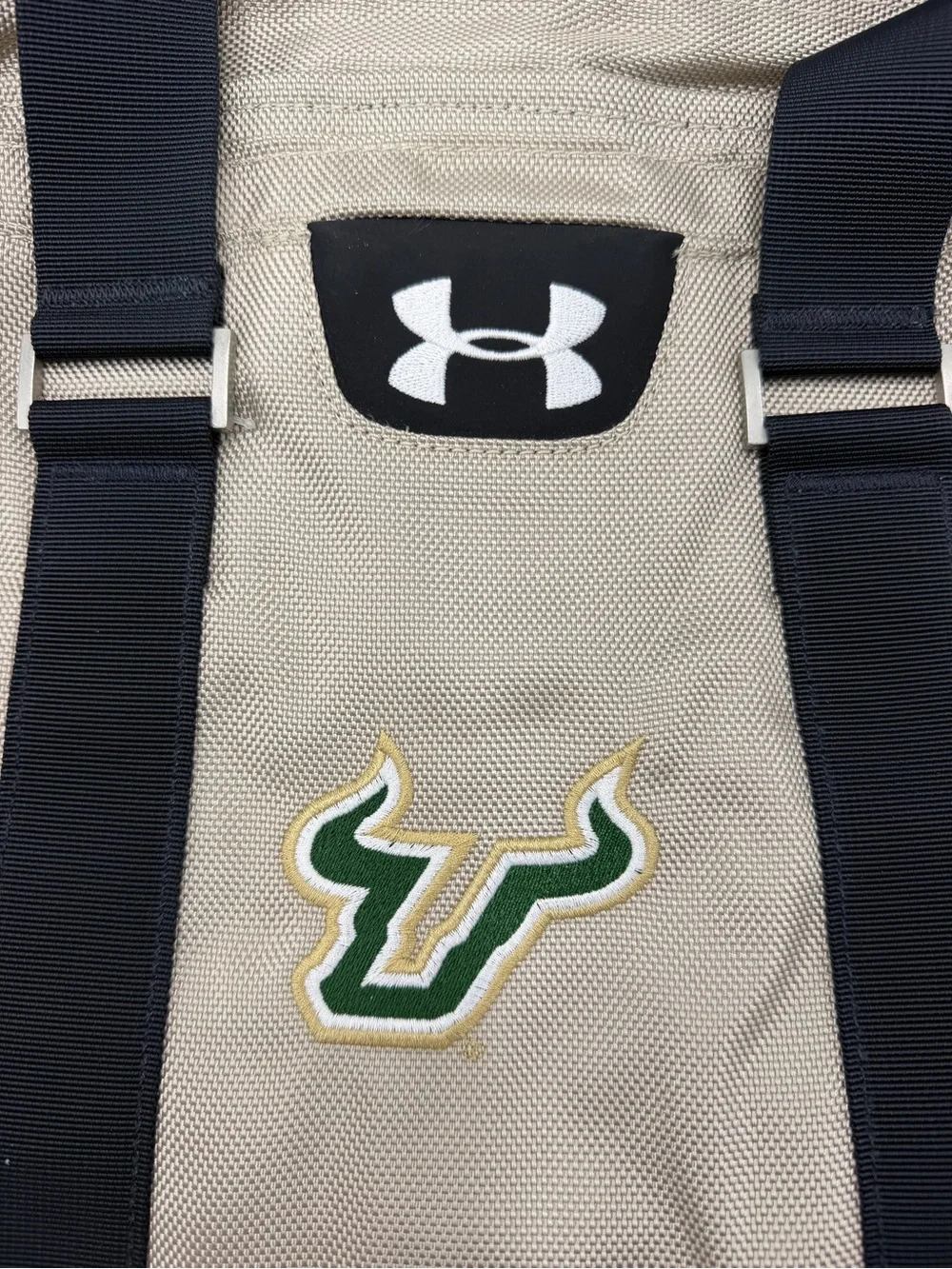 Under Armour USF South Florida Bulls Tote Bag Beige Black NCAA